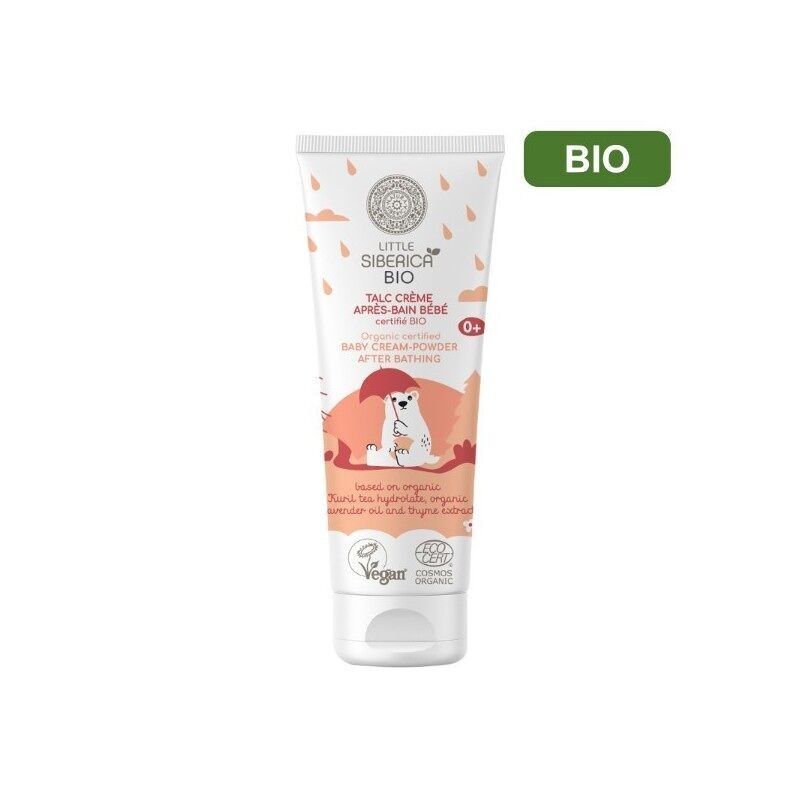 Talc Crème après-bain pour Bébé certifié BIO 75 ml