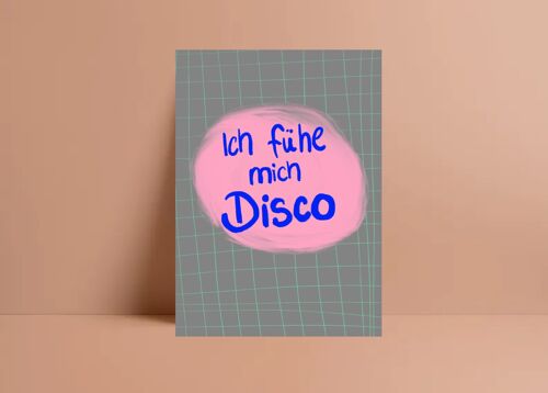 Ich fühl mich Disco Postkarte