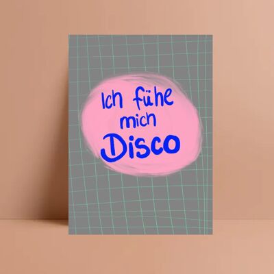 I feel disco postcard