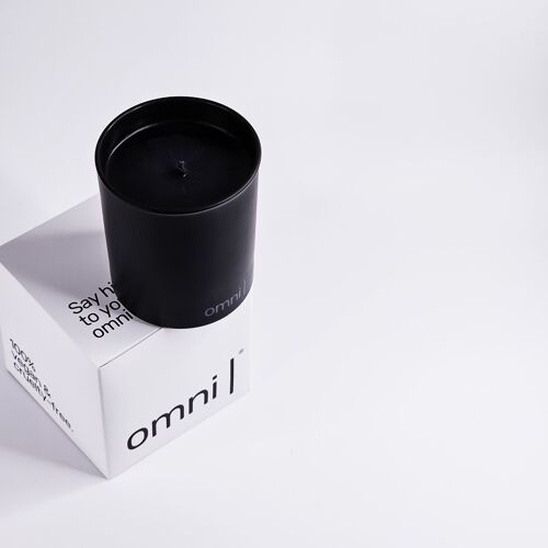Omni Black Candle Made With Black Wax - Choose From 20+ Fragrances - 30cl