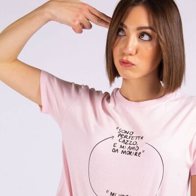 T-Shirt "Vicious Circle"__S / Rosa Chiaro