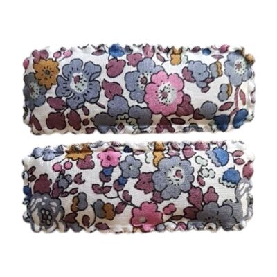 Classic Scallop Clips - Liberty Betsy Ann Grey