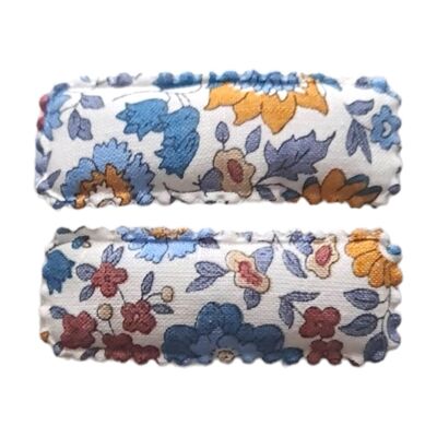 Classic Scallop Clips - Liberty D'anjo Linen Blue