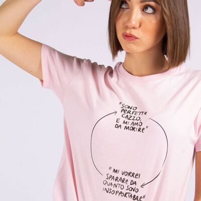 T-Shirt "Vicious Circle"__L / Rosa Chiaro