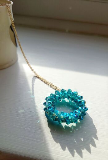 Mini collier en cristal aurore 3