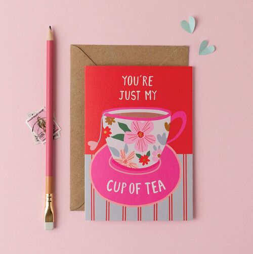 Cup of Tea Card | Valentine's Card | Valentine's Day Card | Anniversary Card | Love Card