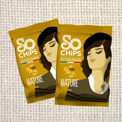 Einfache Chips 40g Artisan-Qualitätssiegel • Snack-PAKET