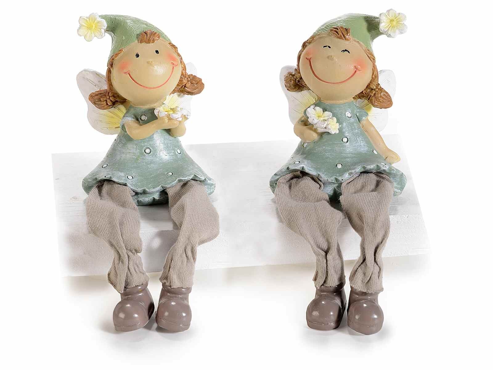 Fatine dei fiori in resina con gambelunghe da appoggiare