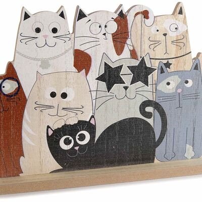Wooden decorations "FunnyCats" to place 14zero3