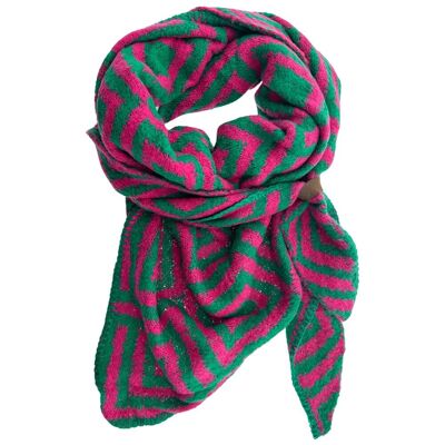 Echarpe Nina Vert Arctique-Rose