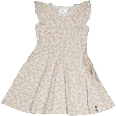 Vestido acampanado verano bambú Leotardo beige suave