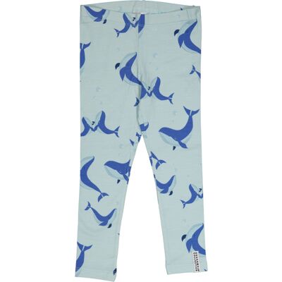 Bamboo leggings L.blue whale