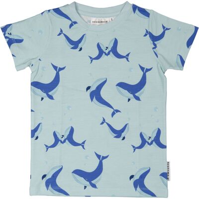 T-shirt en bambou L.baleine bleue