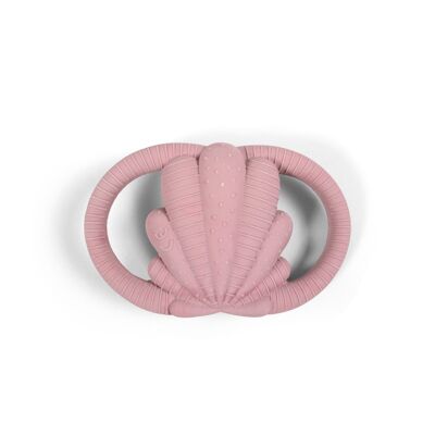Natural rubber teething toy - Seashell Blush