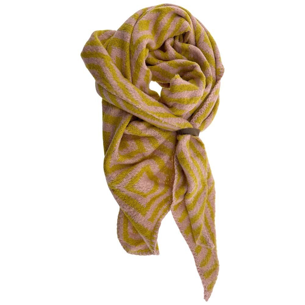 Sciarpa Nina Ocra Artica-Rosa Chiaro