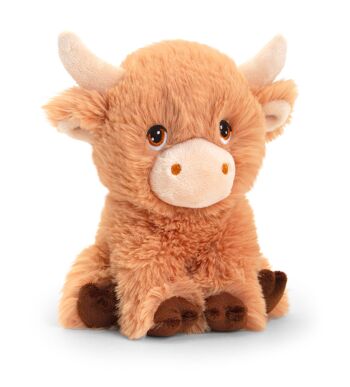 Peluche Vache Shaggy 18cm - KEELECO 1