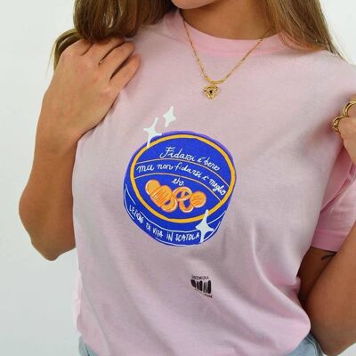 T-Shirt "Life Lessons canned"__S / Rosa