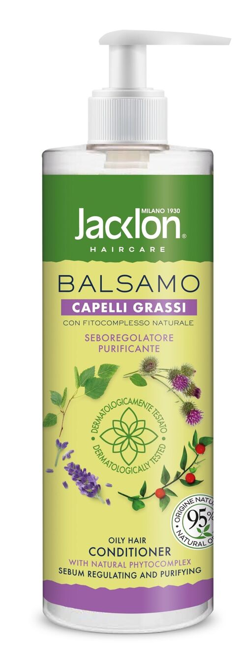 BALSAMO CAPELLI GRASSI CON FITOCOMPLESSO NATURALE 450 ML JACKLON