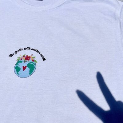 T-Shirt "Mother Earth"__XS / Bianco