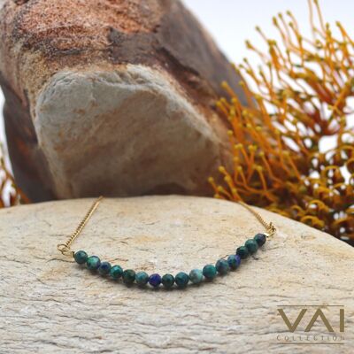 Necklace “Skyline”, Gemstone Jewelry, Handmade with Natural Chrysocolla.