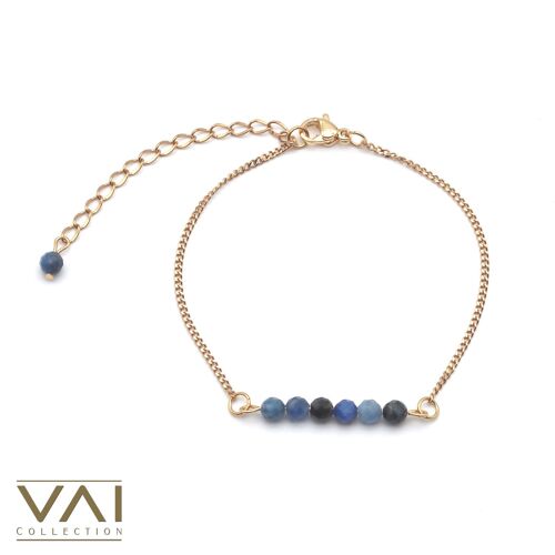 Bracelet “Fiësta”, Gemstone Jewelry, Handmade with Natural Kyanite.