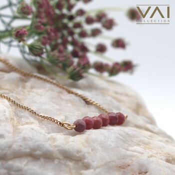 Bracelet « Pink Popsickle », bijoux en pierres précieuses, faits à la main avec de la rhodochrosite naturelle. 2
