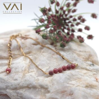 Bracelet « Pink Popsickle », bijoux en pierres précieuses, faits à la main avec de la rhodochrosite naturelle. 3