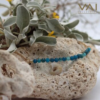 Collier « Blue Lagoon », Bijoux en pierres précieuses, faits à la main avec de l'apatite naturelle. 3