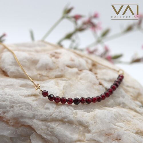 Necklace “Red Sweet Wine”, Gemstone Jewellery, Handmade with Natural Garnet.