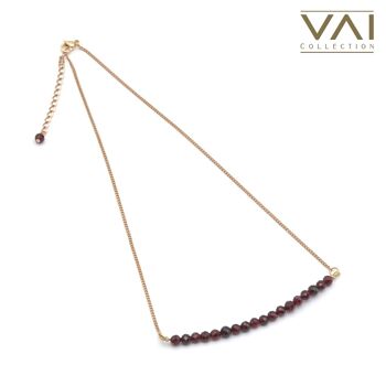 Collier « Vin Doux Rouge », Bijoux en Pierres Précieuses, Faits à la Main avec du Grenat Naturel. 2