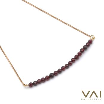 Collier « Vin Doux Rouge », Bijoux en Pierres Précieuses, Faits à la Main avec du Grenat Naturel. 3