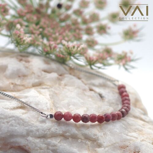 Necklace “Wild Berry”, Gemstone Jewellery, Handmade with Natural Rhodochrosite.