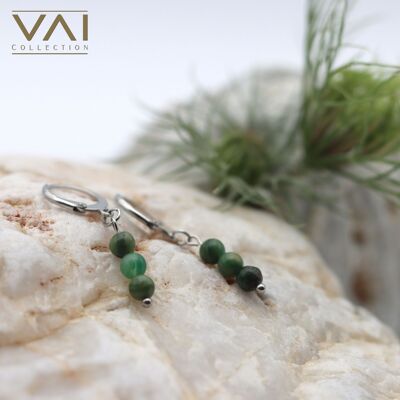 Aros “Bosque Prohibido”, Joyería con Piedras Preciosas, Hechos a Mano con Jade Natural.