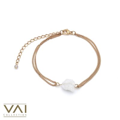 Bracelet “Rock Candy“, Gemstone Jewelry, Handmade with Natural Crystal Quartz.