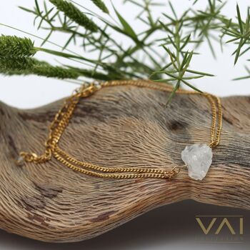 Bracelet « Rock Candy », bijoux en pierres précieuses, faits à la main avec du quartz cristal naturel. 2