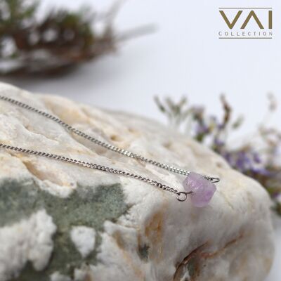 Necklace “Time Off”, Gemstone Jewelry, Handmade with Natural Raw Amethyst.