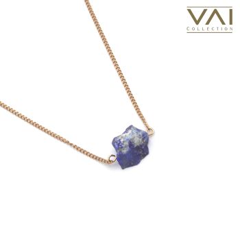 Collier « By Midnight », bijoux en pierres précieuses, faits à la main avec du lapis-lazuli brut naturel. 5