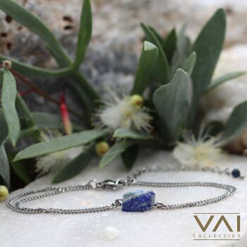 Bracelet « Strong Talisman », bijoux en pierres précieuses, faits à la main avec du lapis-lazuli brut naturel. 2