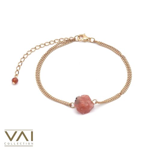 Bracelet “Buttercup”, Gemstone Jewelry, Handmade with Natural Raw Sunstone.