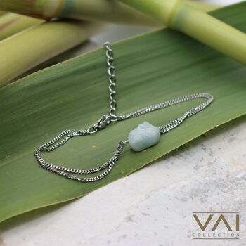 Bracelet « High Tide », bijoux en pierres précieuses, faits à la main avec de l'aigue-marine naturelle. 3