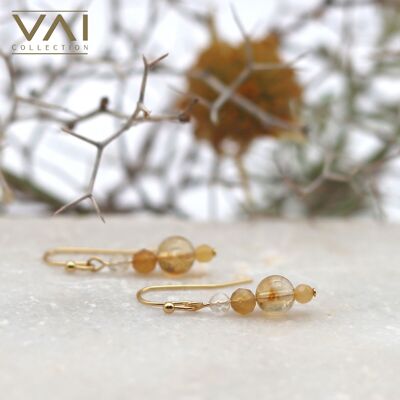 Earrings “Summer Kiss”, Gemstone Jewelry, Handmade with Natural Citrine.