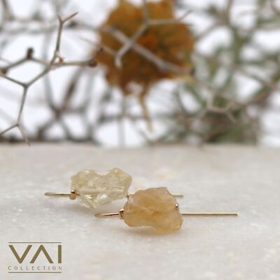 Earrings “Summer Love”, Gemstone Jewelry, Handmade with Natural Citrine.