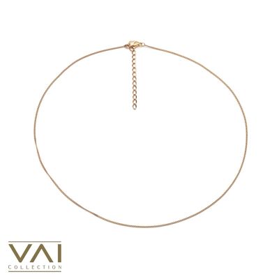 Collana “Notting Hill”, gioielli fatti a mano, acciaio inossidabile ipoallergenico di alta qualità senza ossidazioni.