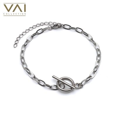 Bracciale “Classico”, gioielli fatti a mano, acciaio inossidabile anallergico di alta qualità senza ossidazioni.