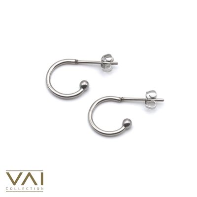 Hoops Earrings “Rumours”, Handmade Jewelry, High Quality Tarnish-free Hypoallergenic Stainless Steel.