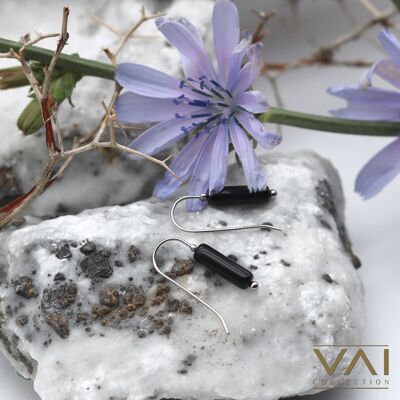 Ohrringe „Sweet Taboo“, Edelsteinschmuck, handgefertigt mit natürlichem Obsidian