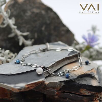 Bracciale "Circle Of Inspiration", gioielli con pietre preziose, realizzati a mano con pietra di luna naturale/kyanite.