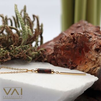 Collier de pierres précieuses « Silent Wish », bijoux en pierres précieuses, faits à la main avec de l'obsidienne naturelle. 1