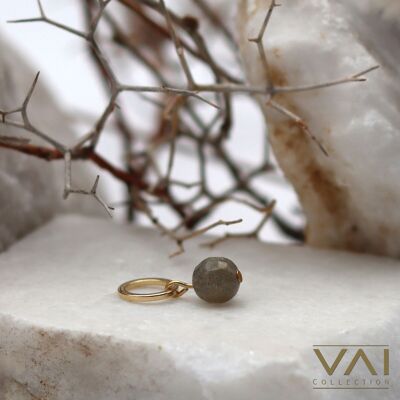 Charm “Make A Wish”, Gemstone Jewelry, Handmade with Natural Labradorite.