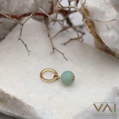 Charm “Rebirth”, Gemstone Jewelry, Handmade with Natural Amazonite.